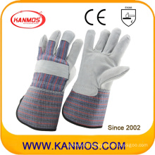 Long Cuff Cow Split Leather Industrial Safety Work Gloves (110071L)
